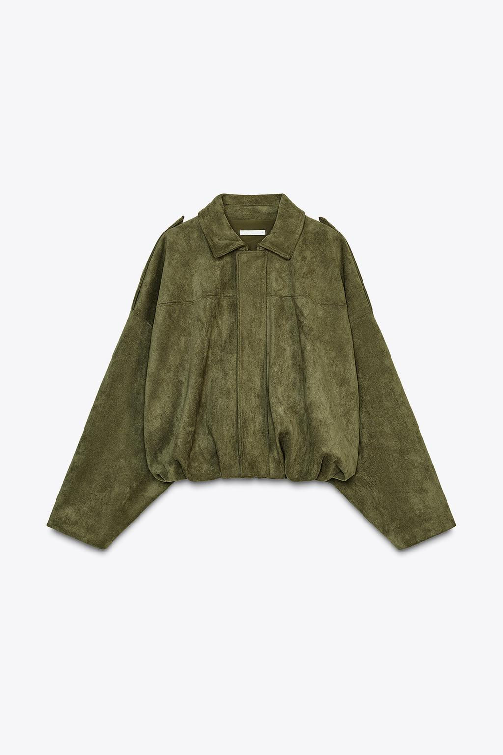 SUEDE EFFECT BOMBER JACKET - Zara фото 17