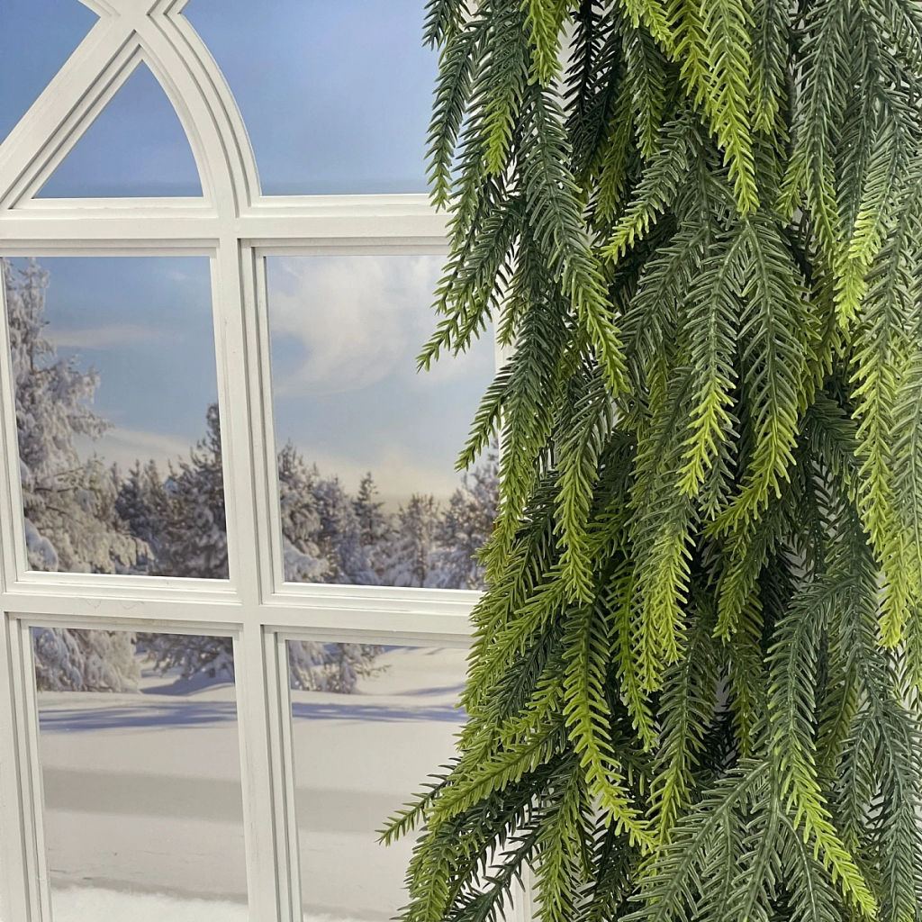 Гирлянда хвойная "Зимняя сказка" 2,7 м, резина, Зеленый