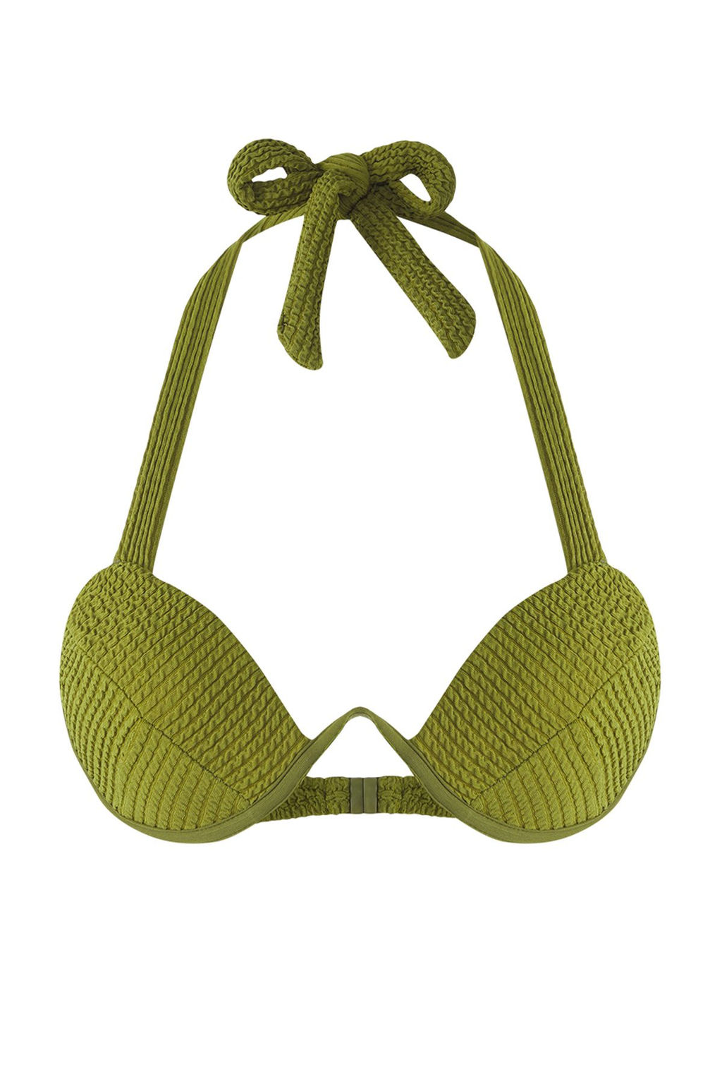 TRENDYOLMILLA Haki Balkonet Ters V Balenli Dokulu Bikini Ustu TBESS25BU00002 фото 7