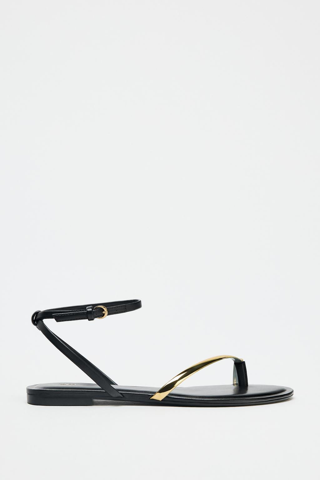 FLAT SANDALS WITH DETAIL - Zara фото 4