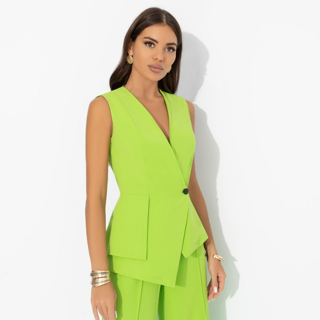 Жилет приталенный, Стильный лидер (лайм) - Charutti фото 4