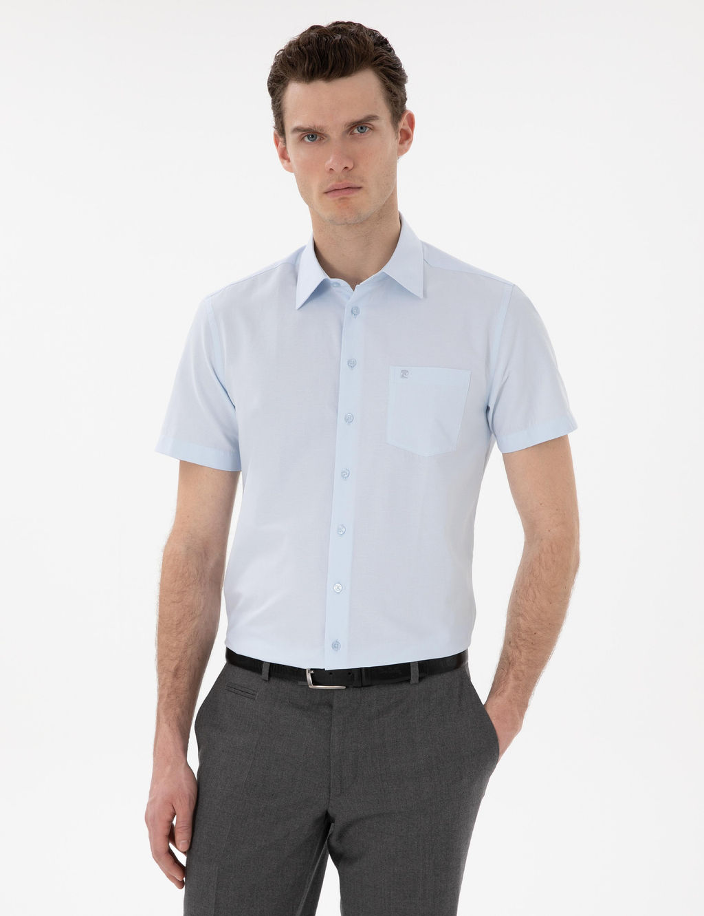 A__k Mavi Basic Regular Fit K_sa Kollu Cepli G_mlek