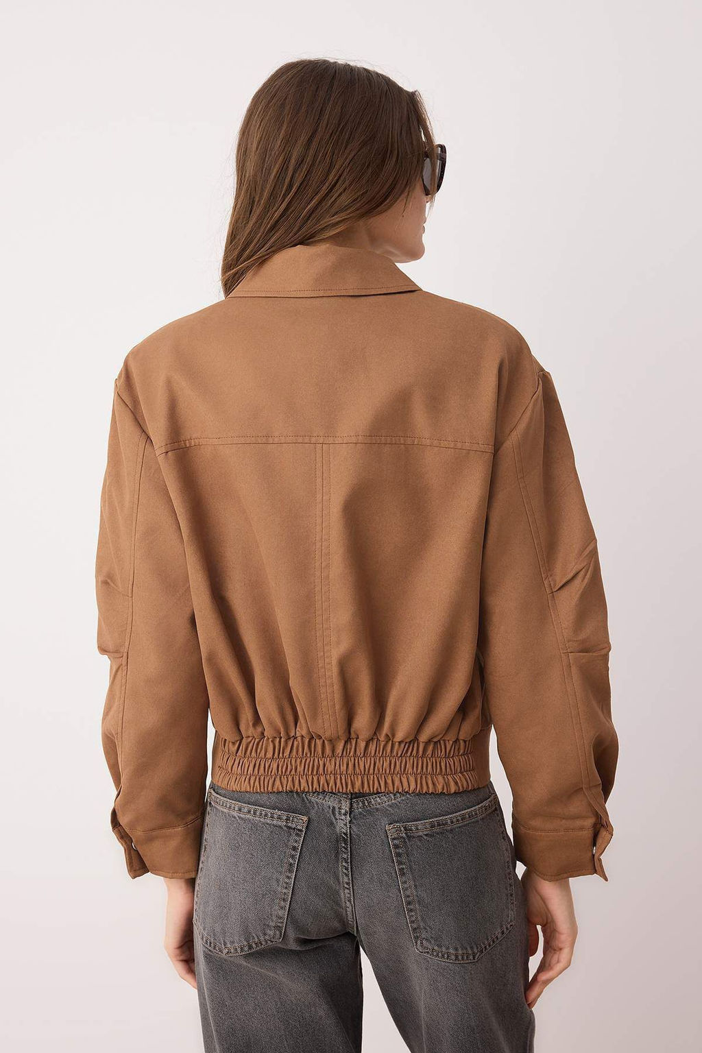 Kahverengi Oversize Kal?p Suet Bomber Ince Ceket Mont TWOAW26MO00126 - Trendyolmilla фото 4