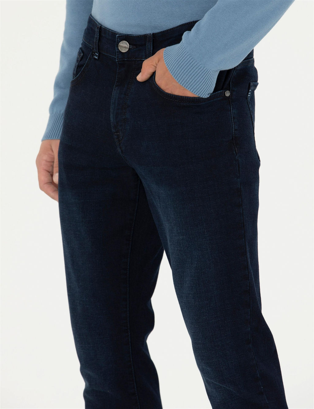 Lacivert Slim Fit Jean Pantolon - Pierre cardin фото 6
