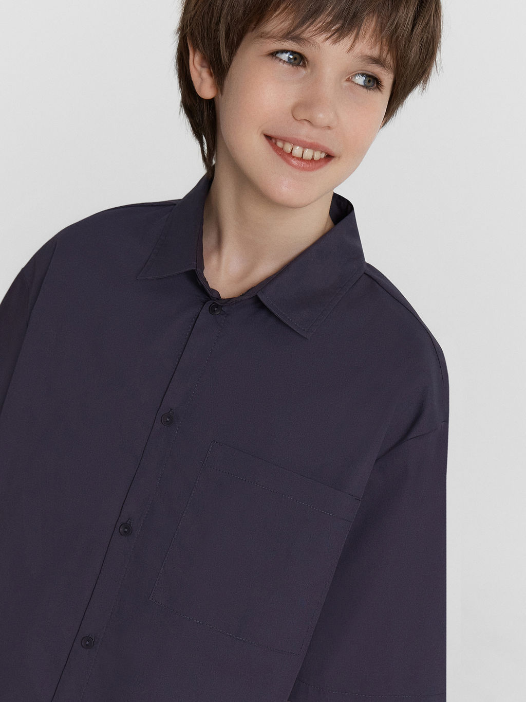 Рубашка для мальчиков серая с коротким рукавом - Mark formelle фото 5