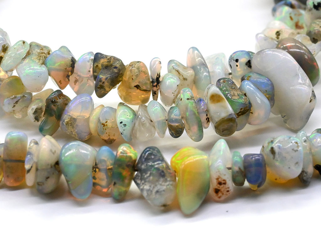 Бусы из Опала галтовка 45см, 12,2г