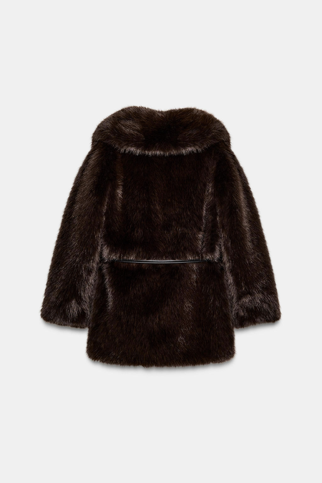 FAUX FUR BELTED COAT