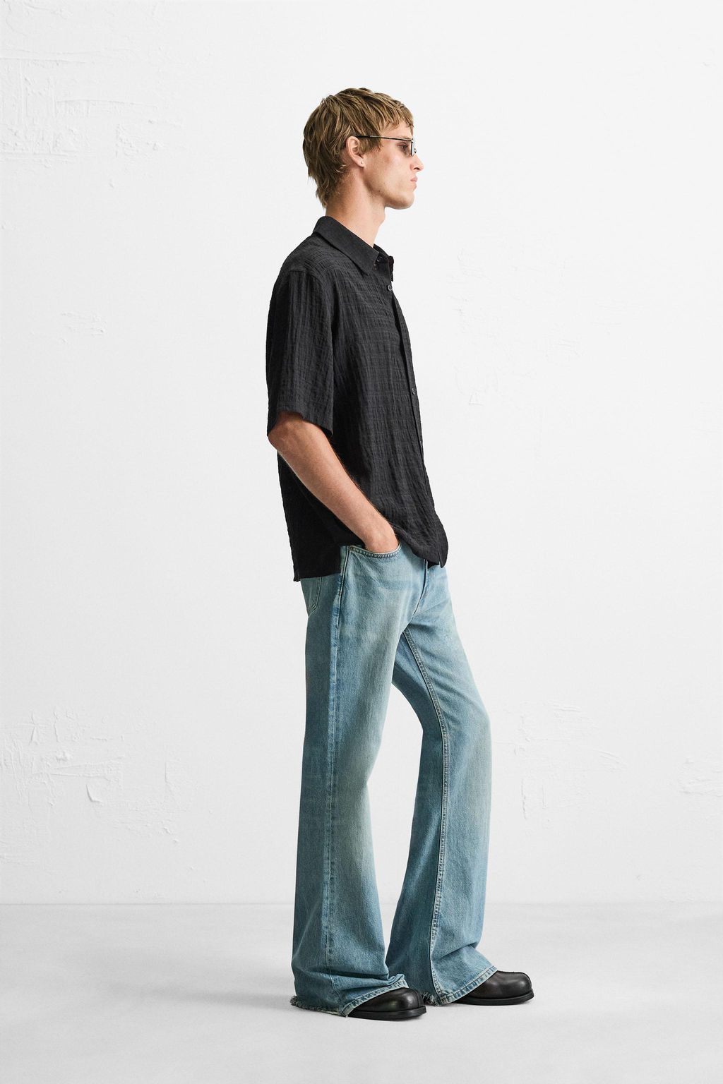 TEXTURED CHECK SHIRT - Zara фото 4