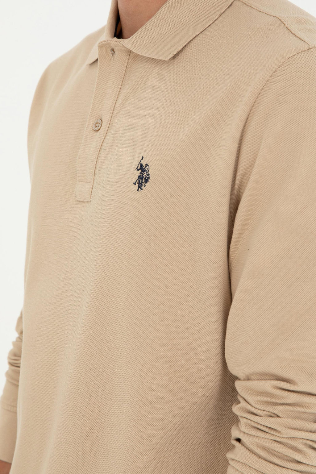 Мужская базовая толстовка песочного цвета - U.s. polo assn фото 7