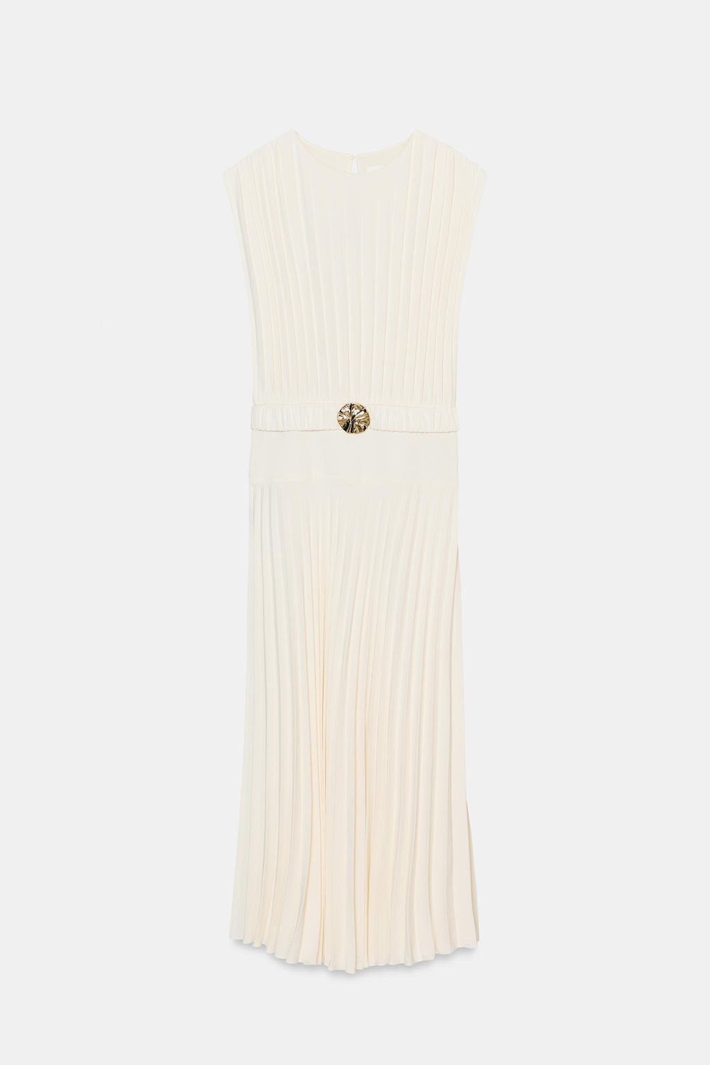 PLEATED MIDI DRESS WITH BELT - Zara фото 16
