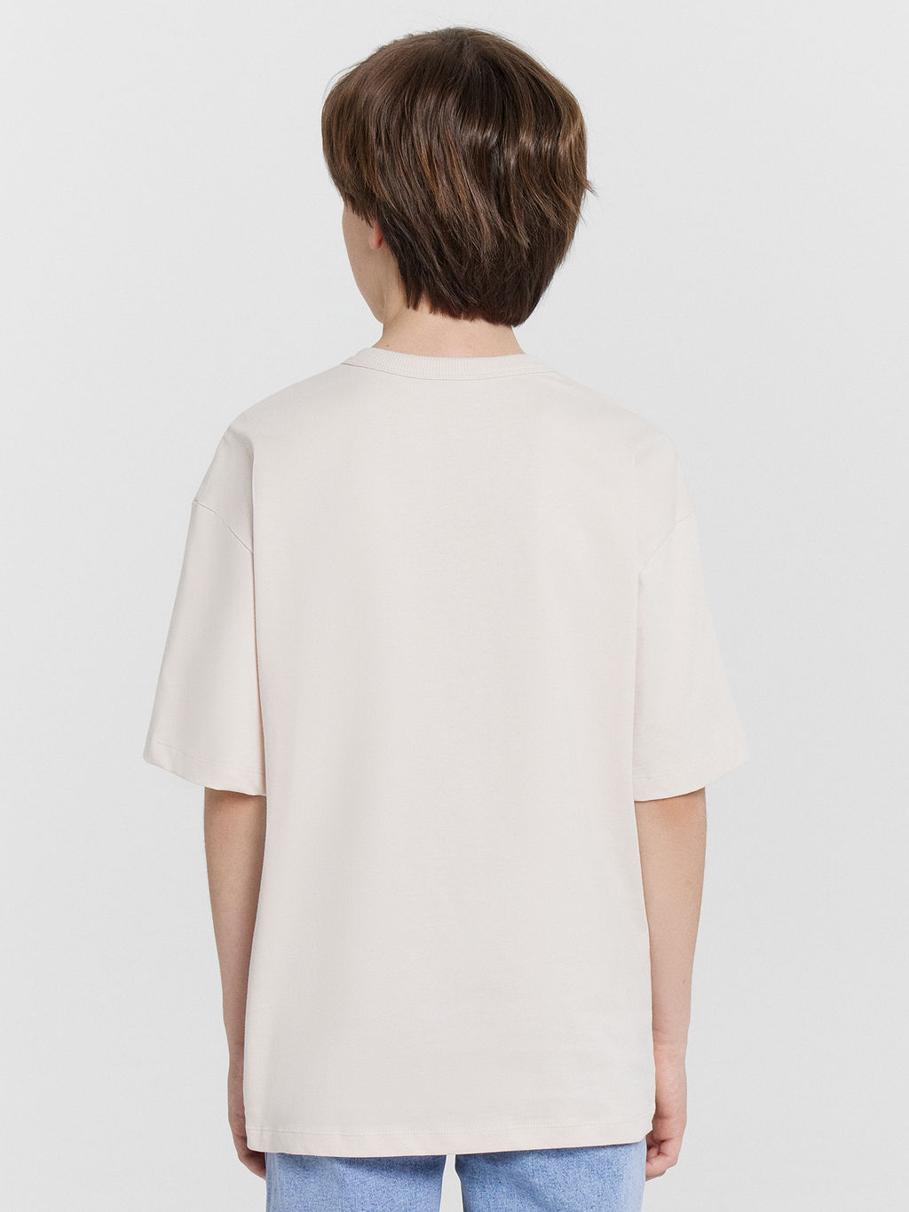 Футболка для мальчиков бежевая с принтом и надписью best pixel power - Mark formelle фото 4