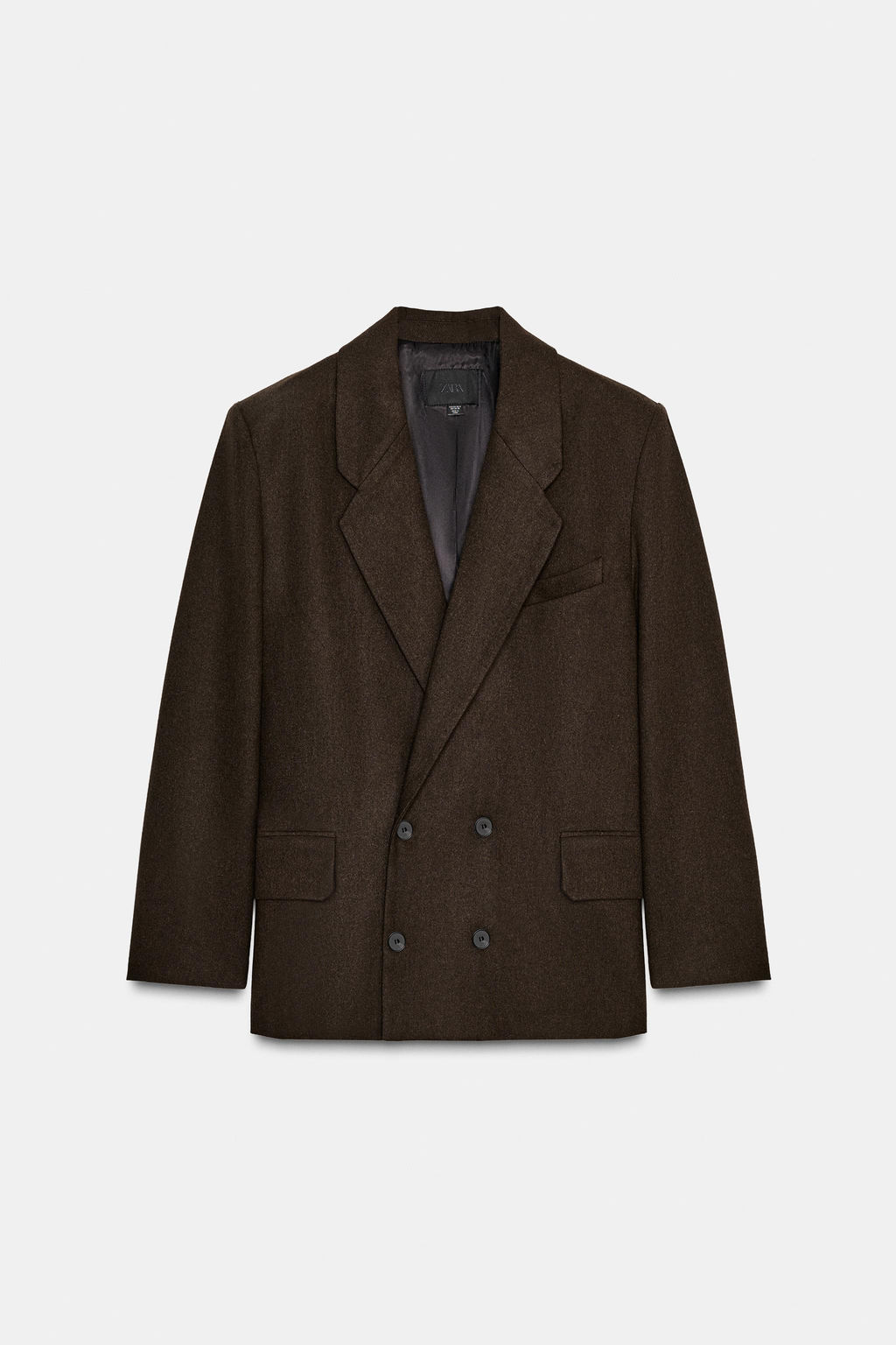 DOUBLE-BREASTED BLAZER WITH SHOULDER PADS - Zara фото 2