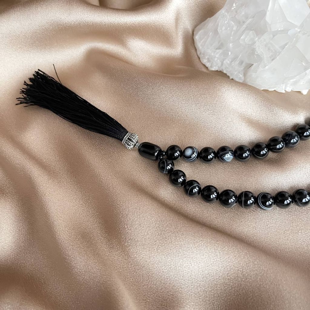 Радуга Самоцветов Четки из Агата полосатого (33 бусины)  фото 2