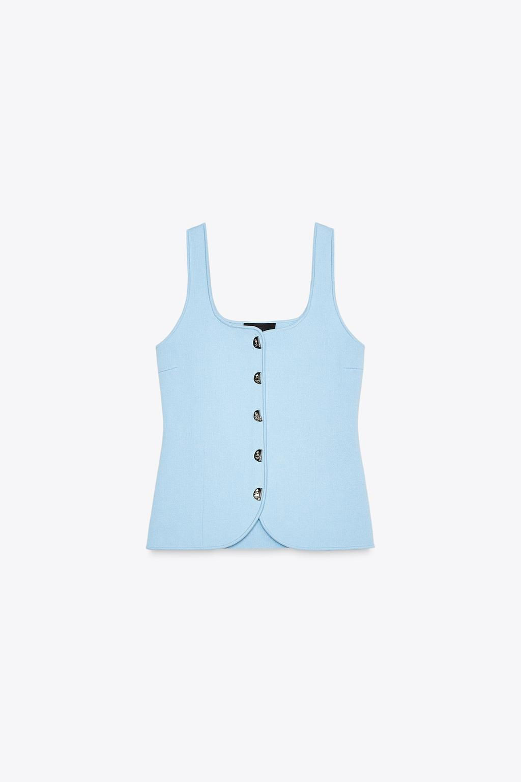 PLAIN KNIT CORSET TOP - Zara фото 13