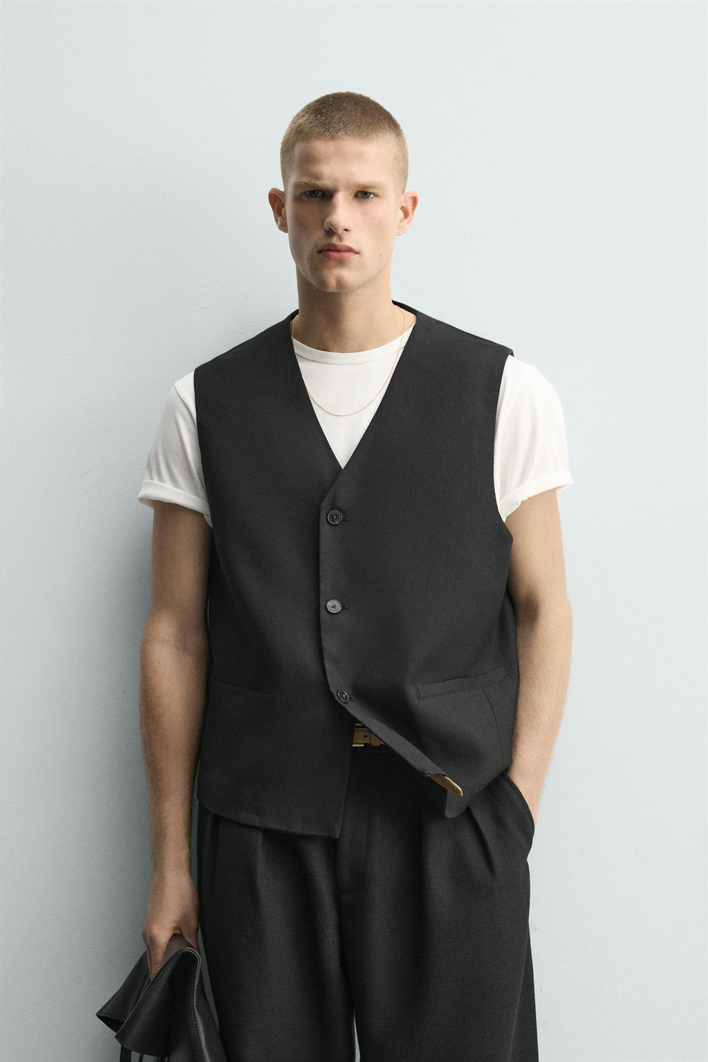 CHALECO LINO - LANA / Negro - Zara фото 2