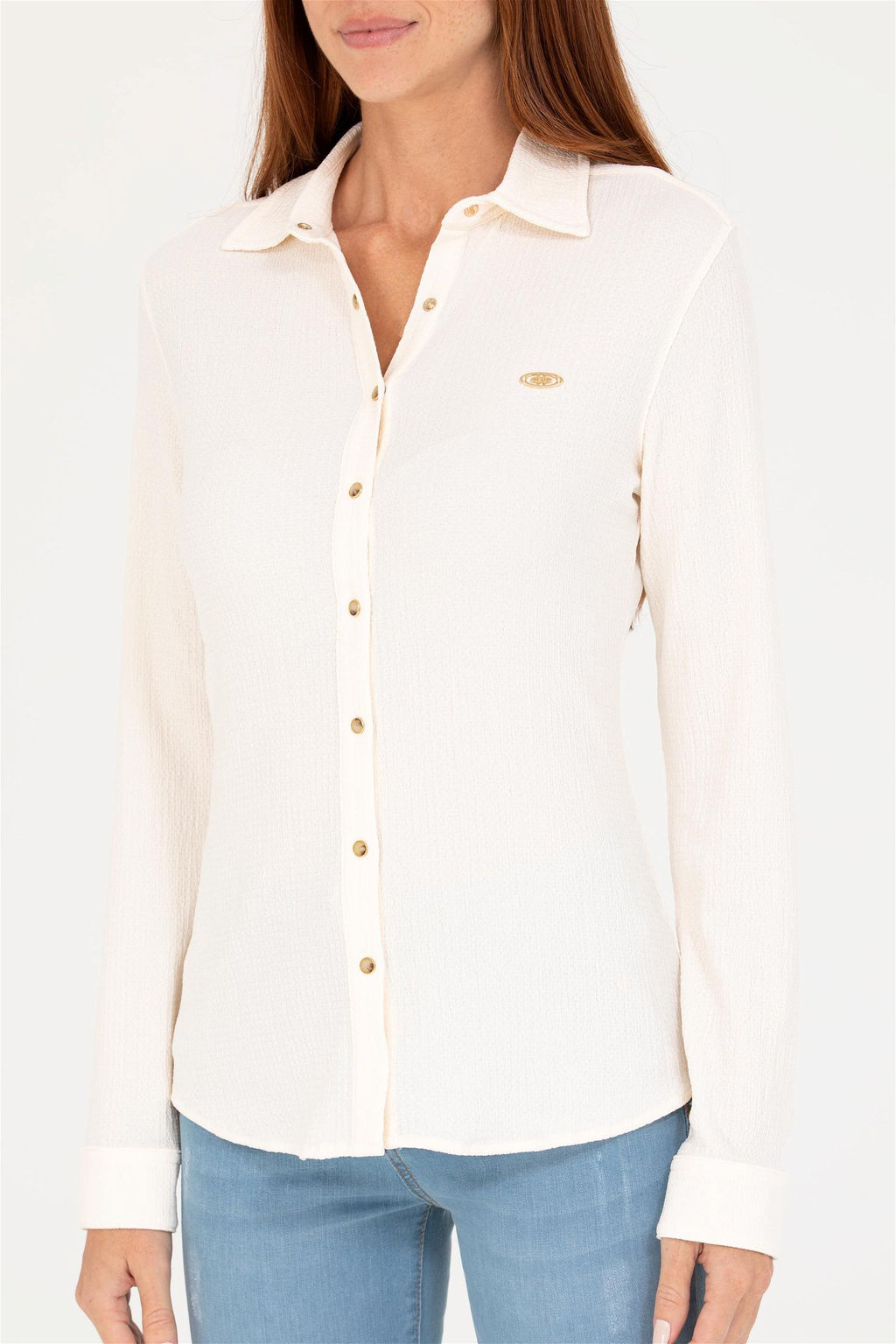 Женская кремовая трикотажная рубашка Неожиданная скидка в корзине - U.s. polo assn фото 6