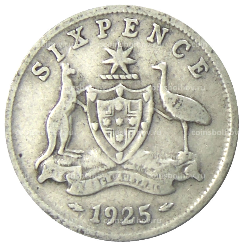 6 пенсов 1925 года Австралия