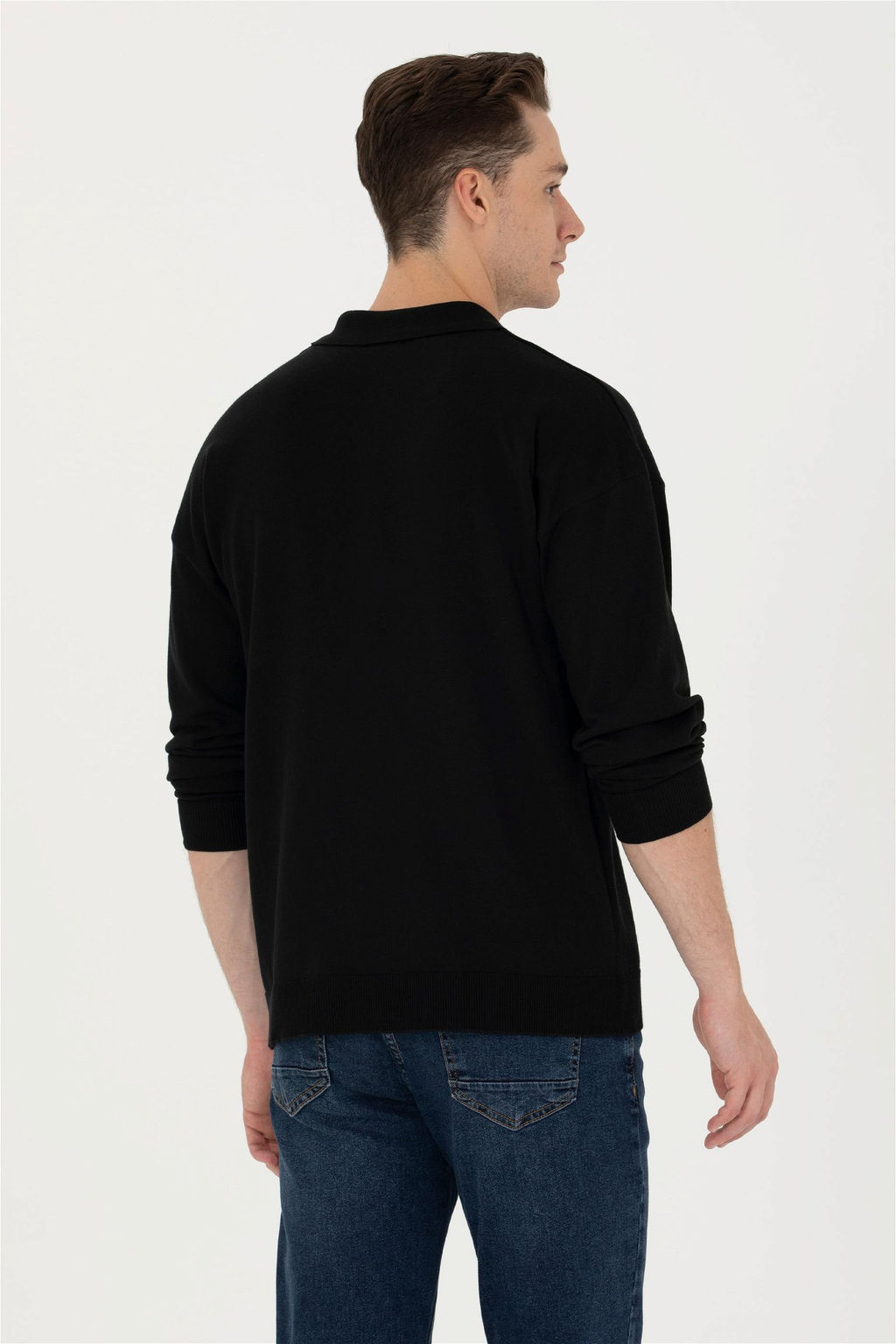 U. S. Polo Assn Мужской черный базовый свитер - U.s. polo assn фото 12