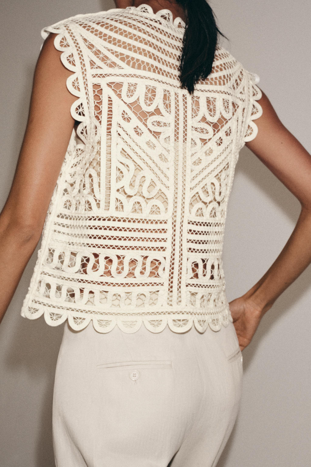 BLUSA CROCHET ZW COLLECTION / Crudo - Zara фото 3