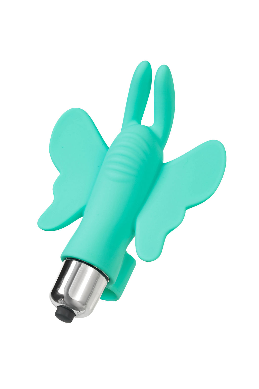 Вибронасадка-бабочка на палец Eromantica Butterfly, силикон, мятная, 10 см  фото 5