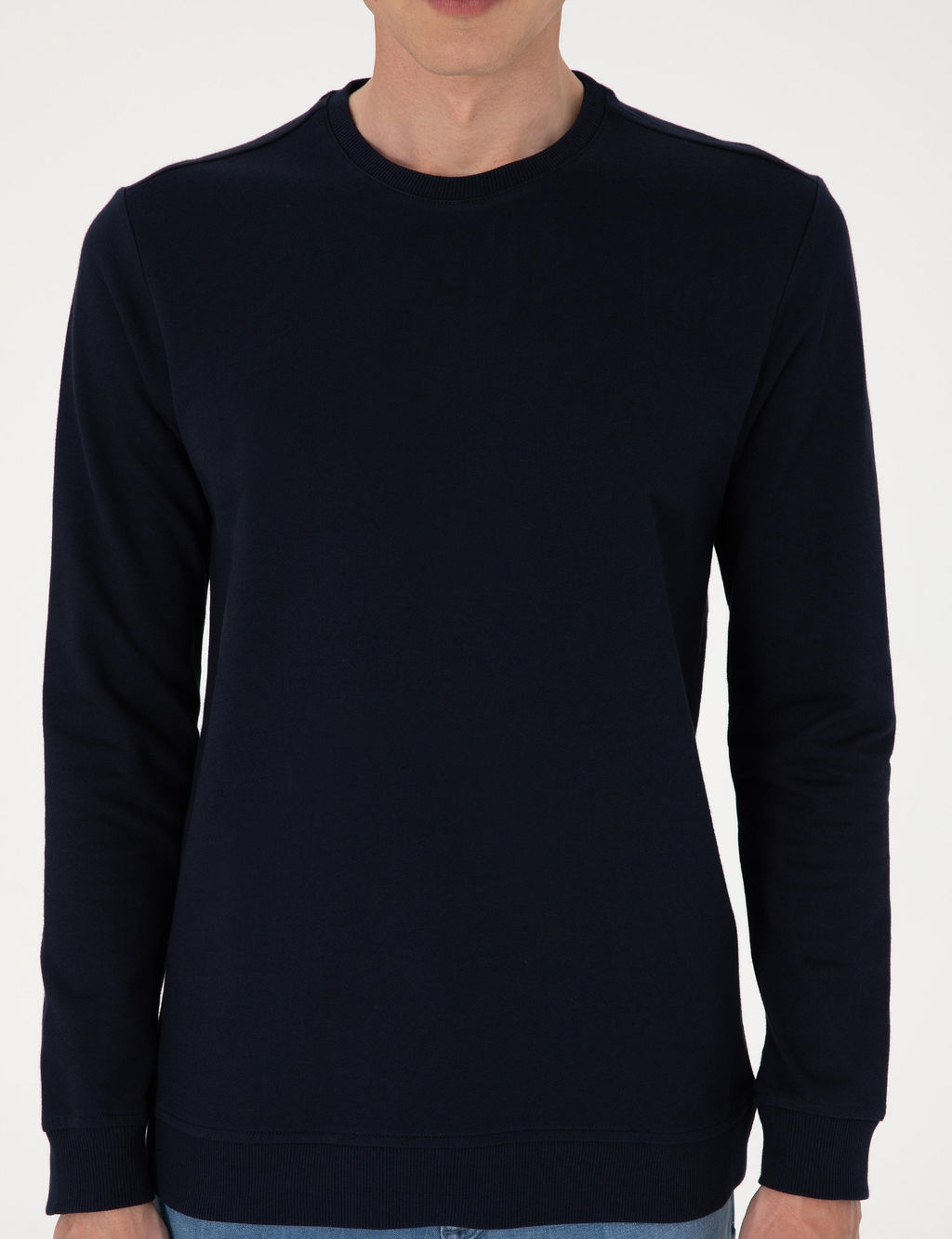 Lacivert 2 _plik Regular Fit Bisiklet Yaka Basic Sweatshirt - Pierre cardin фото 6