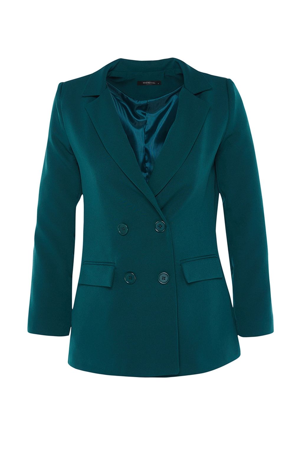 TRENDYOLMILLA Antrasit Regular Astarl? Dugme Detayl? Dokuma Blazer Ceket TWOAW21CE0264 фото 9