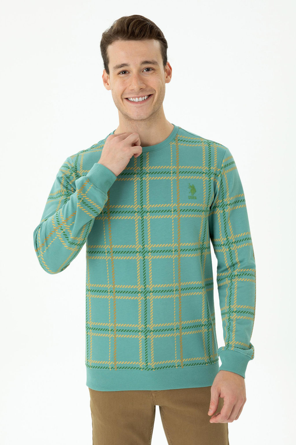 Мужской мятный свитшот Неожиданная скидка в корзине - U.s. polo assn фото 8