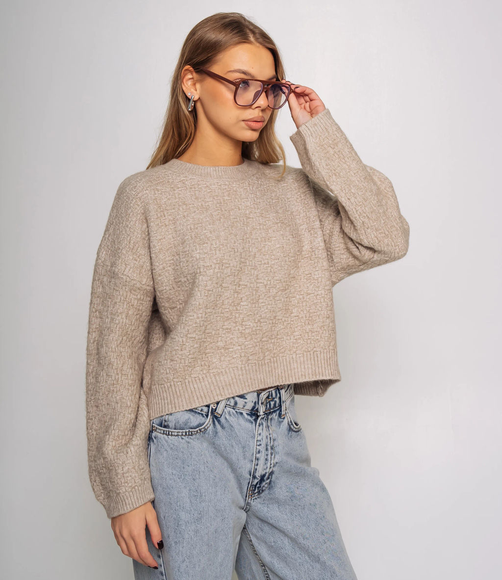 Джемпер #КТ6137, бежевый - Dommod фото 2