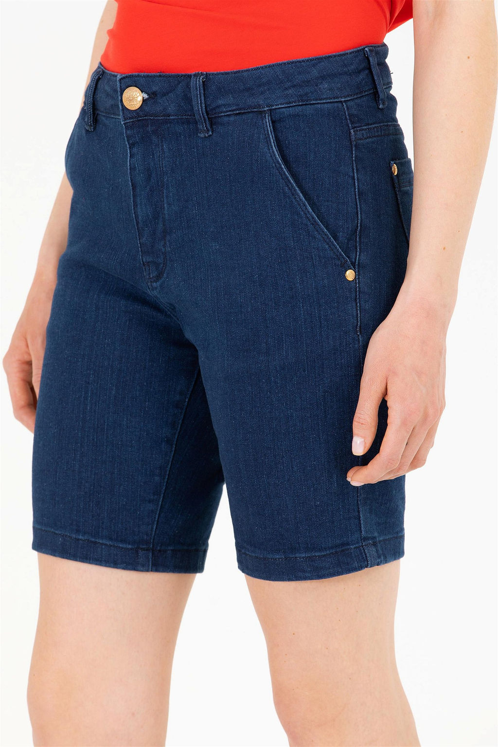 Женские синие джинсовые шорты Неожиданная скидка в корзине - U.s. polo assn фото 6