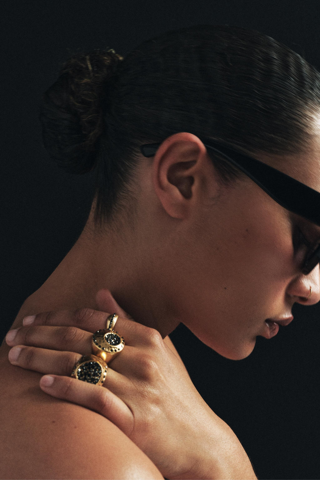 PACK 3 ANILLOS MET?LICOS BRILLOS / Dorado