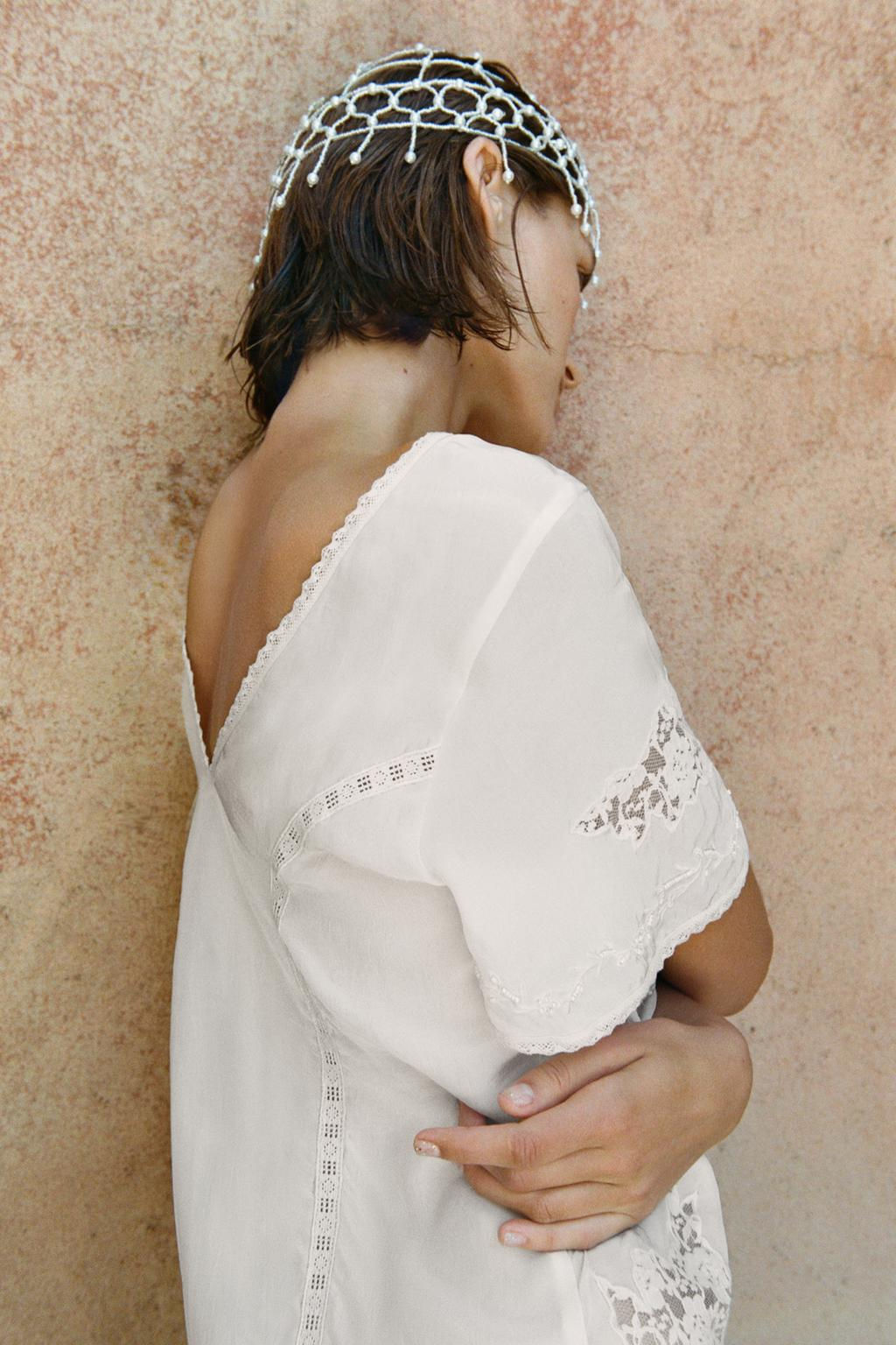 LONG EMBROIDERED DRESS - Zara фото 2