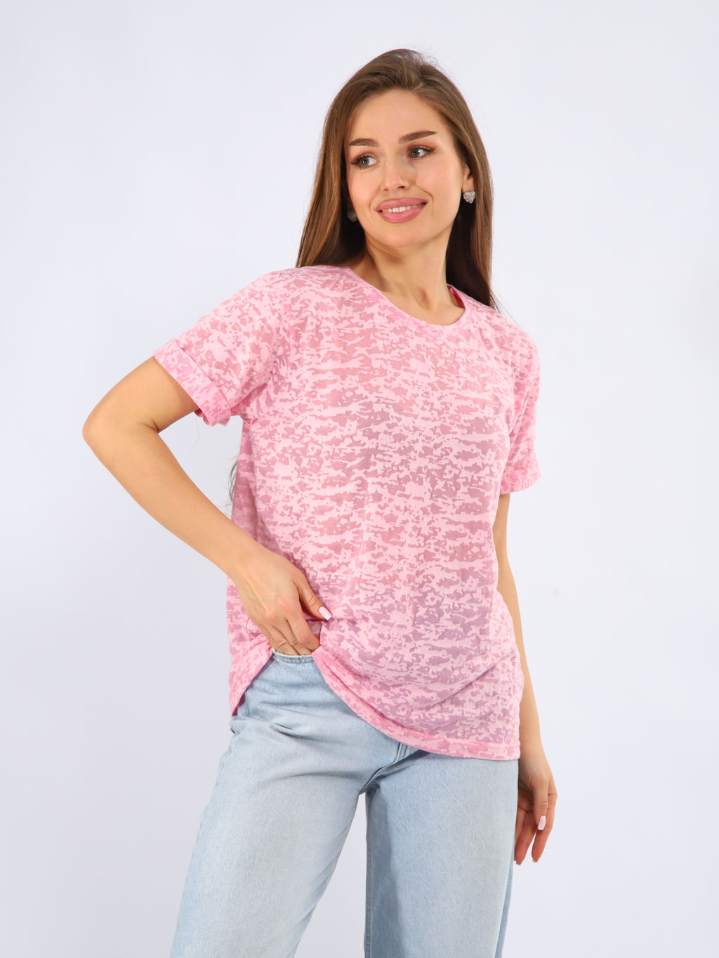 Футболка женская 6-206к (розовый)