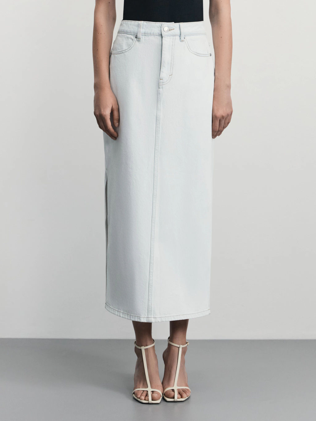 Джинсовая юбка макси / Zarina  фото 3