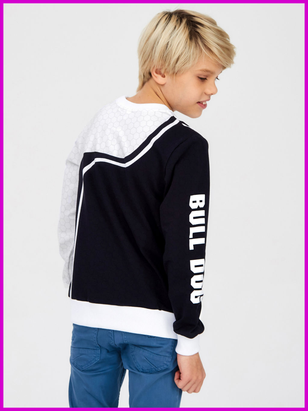 Свитшот "БульДог",чёрно-белый