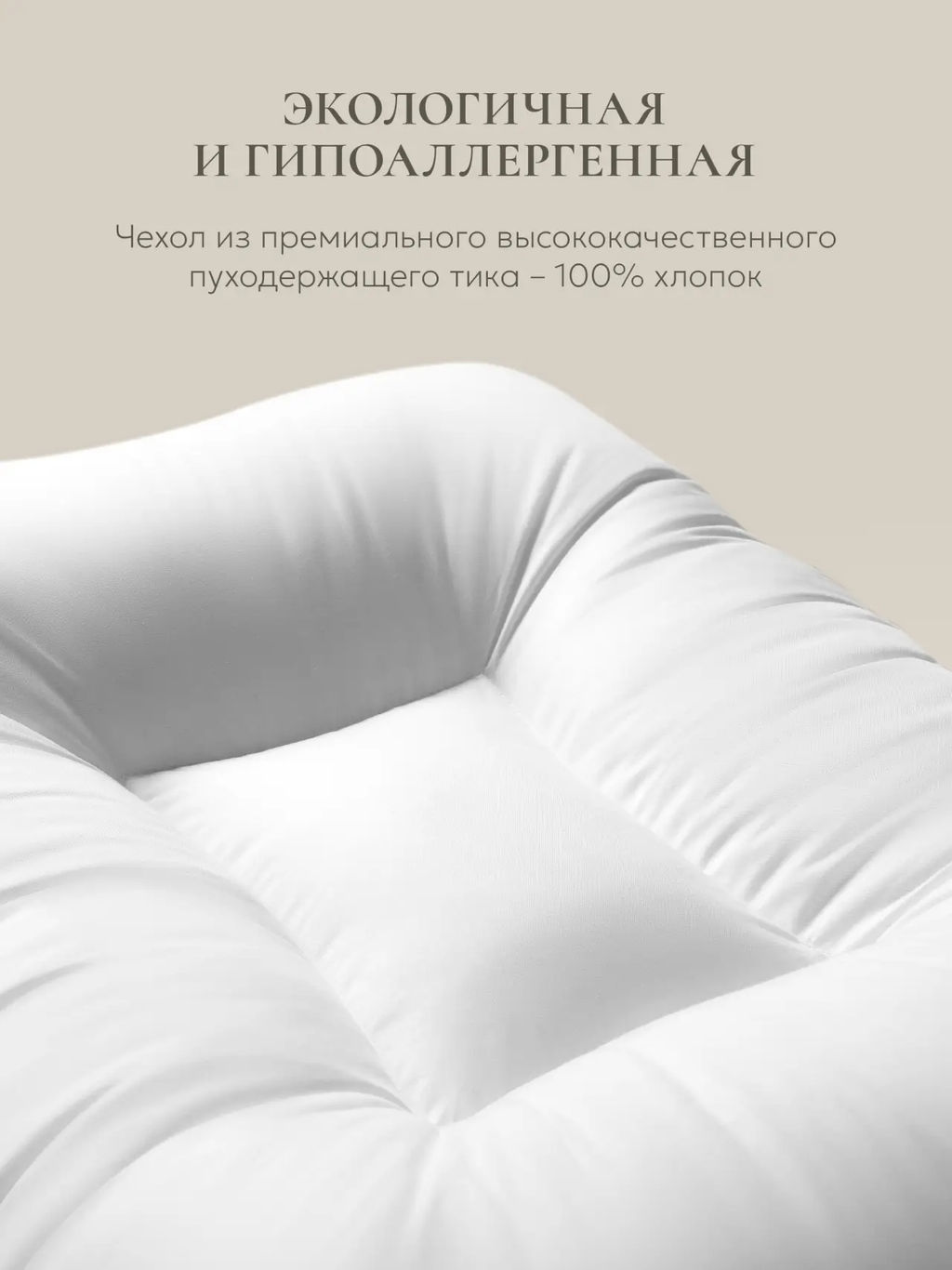 Подушка "QUADRO 3D" с лузгой гречихи, 50х70, ЕС-4165