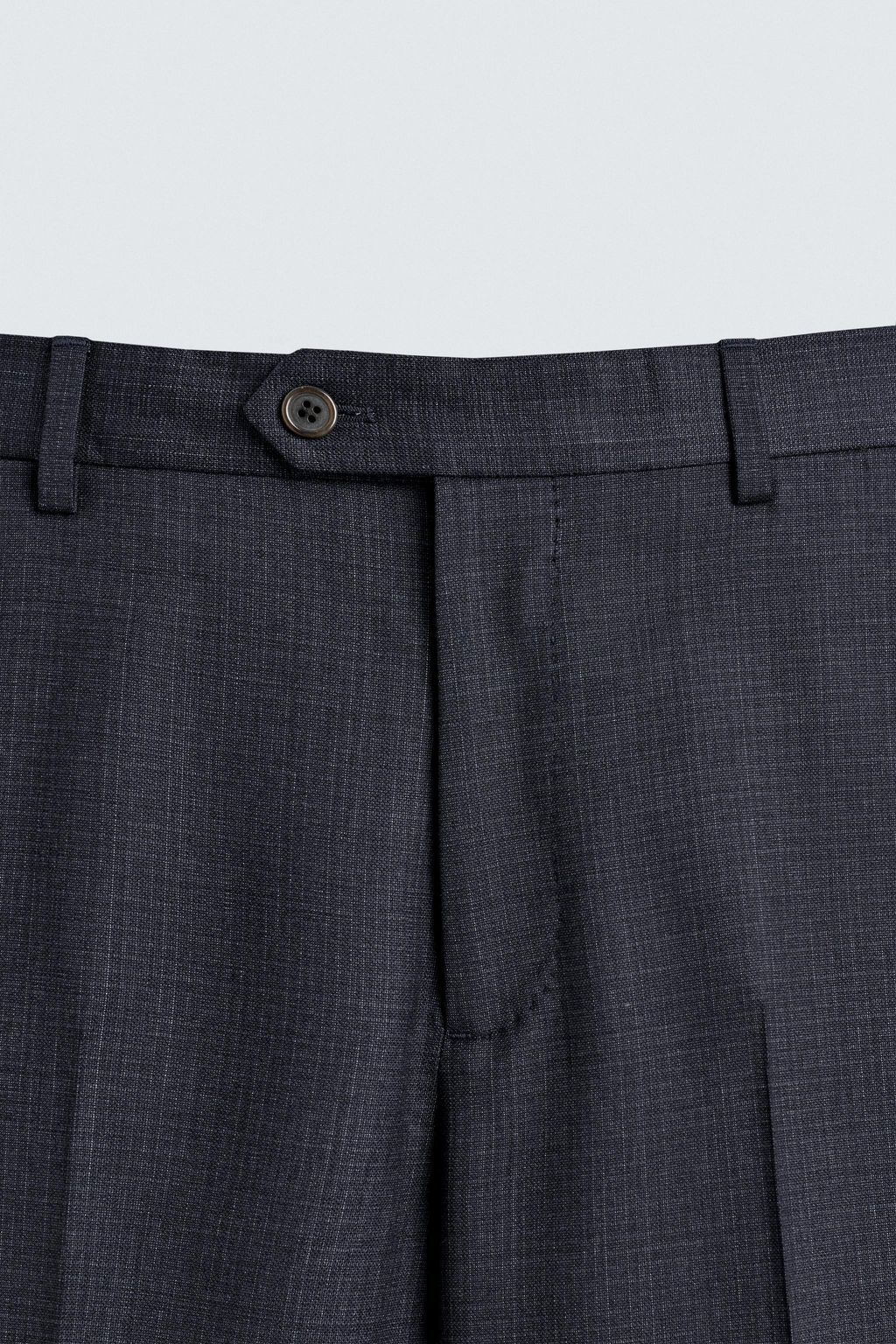 PANTAL?N REGULAR FIT TRAJE ESTRUCTURA 100% LANA / Marino