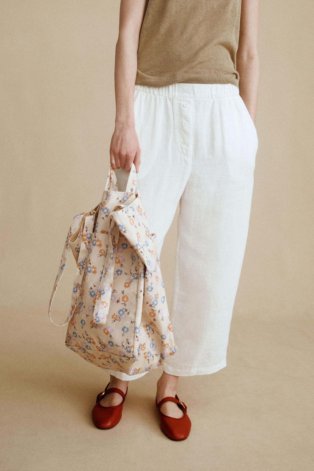PANTAL?N LINO 100% CREATED BY CARAMEL LONDON X ZARA / crudo-blanco  фото 3
