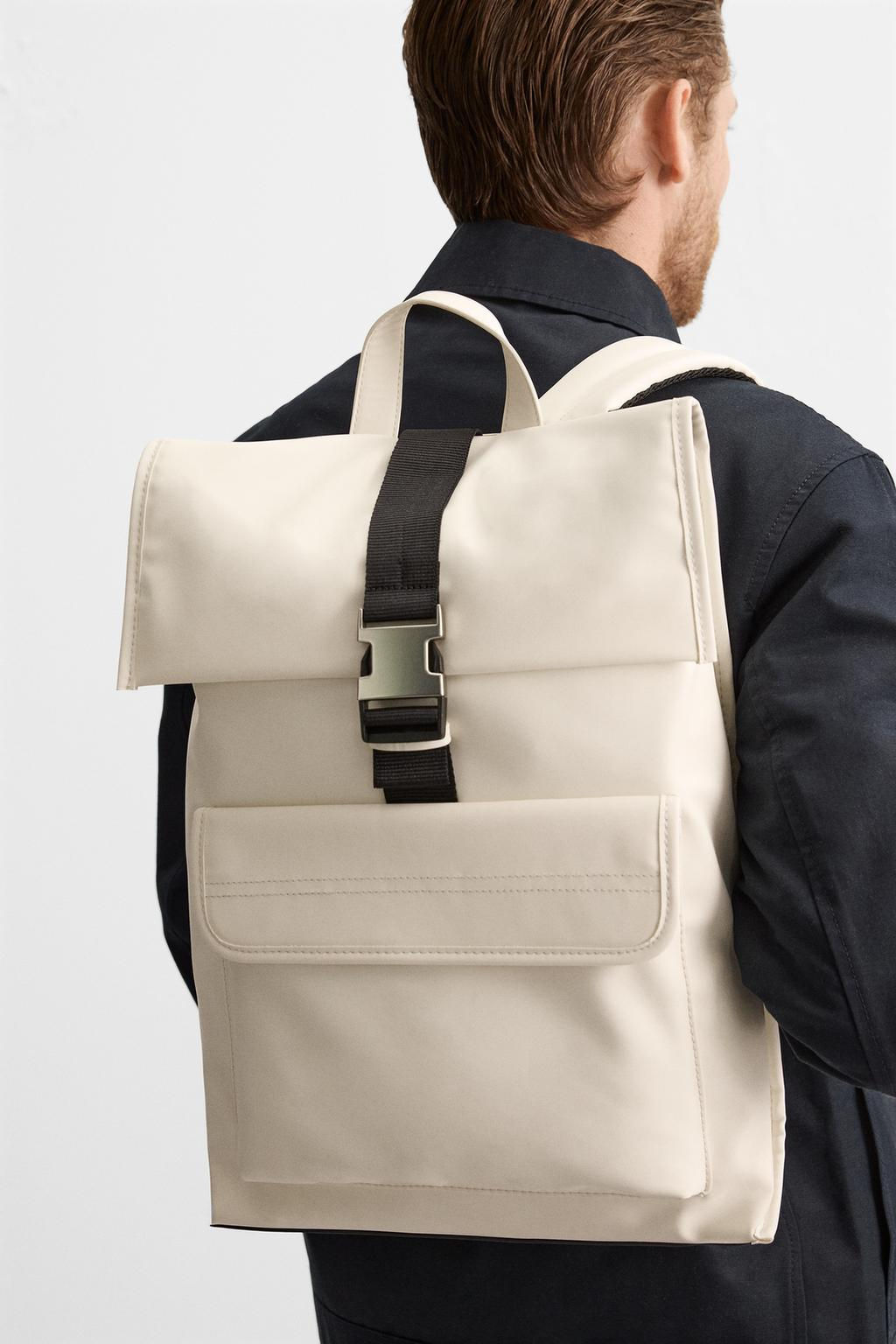 RUBBERISED BACKPACK WITH FLAP - Zara фото 22