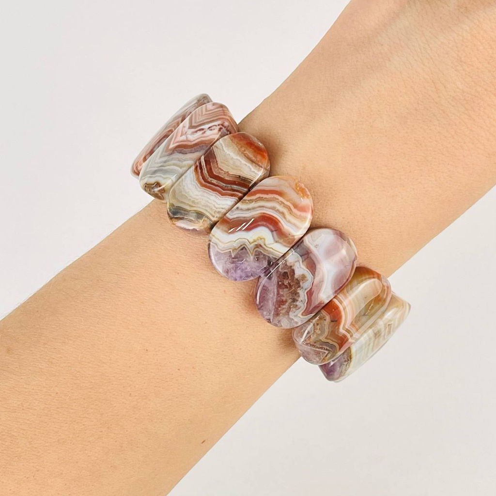 Браслет из мексиканского Агата 19 см