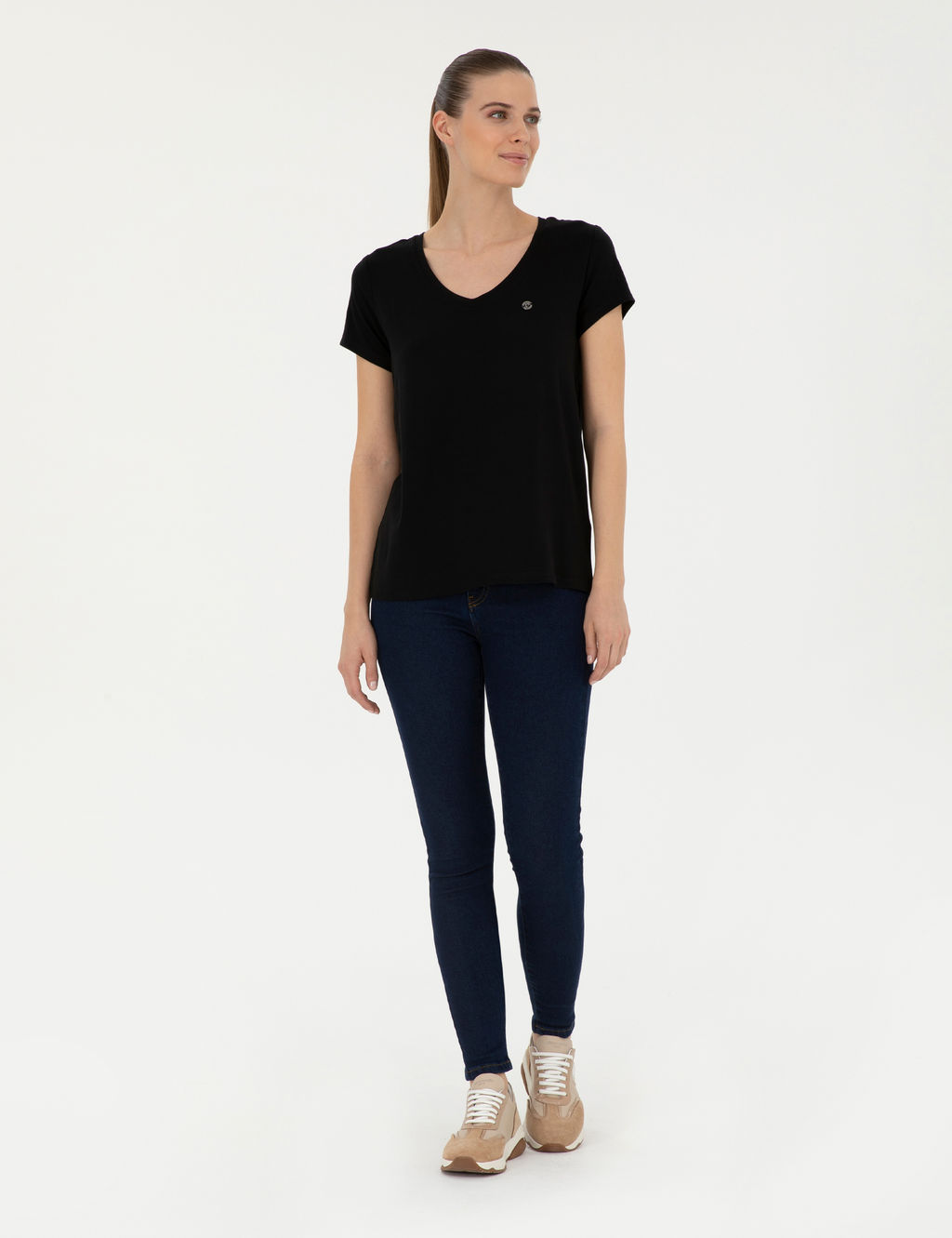 Siyah Comfort Fit Basic Ti__rt
