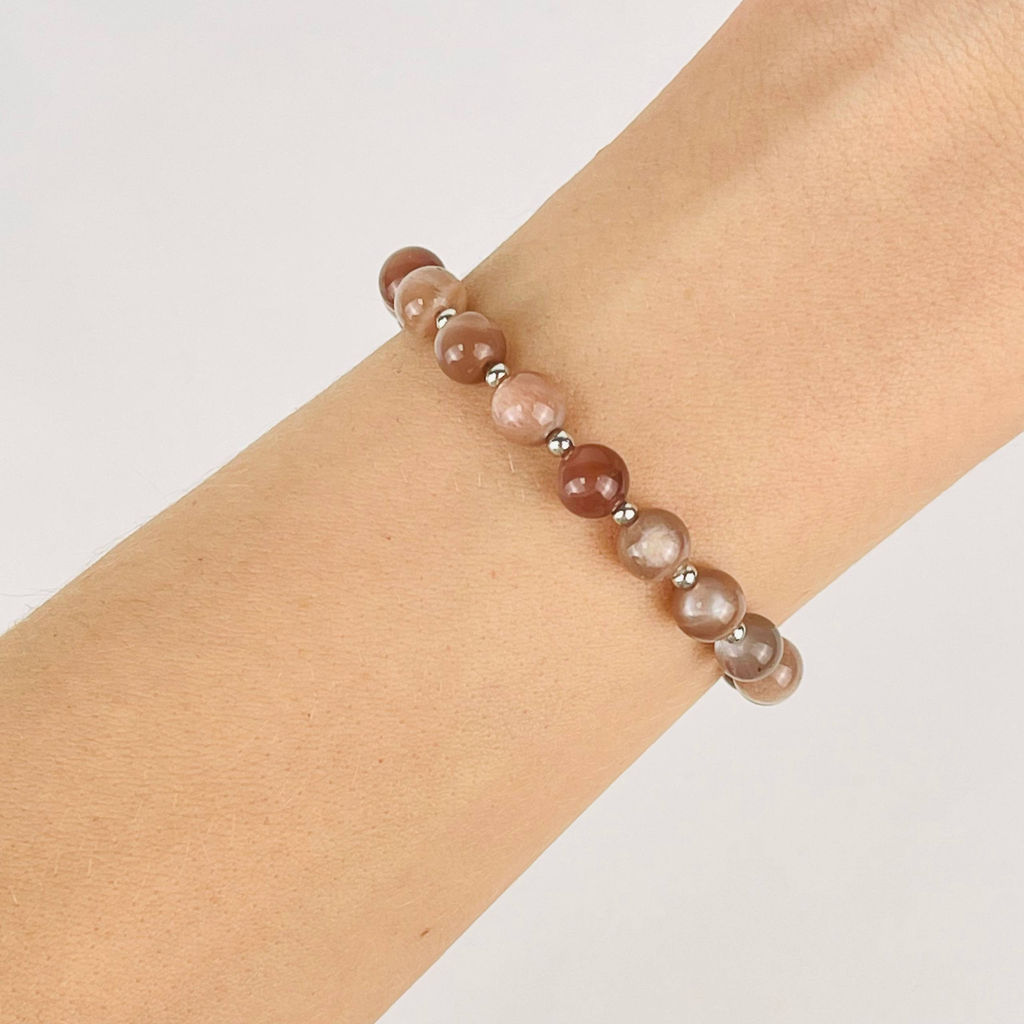 Браслет регулируемый из Лунного камня - Радуга самоцветов фото 2