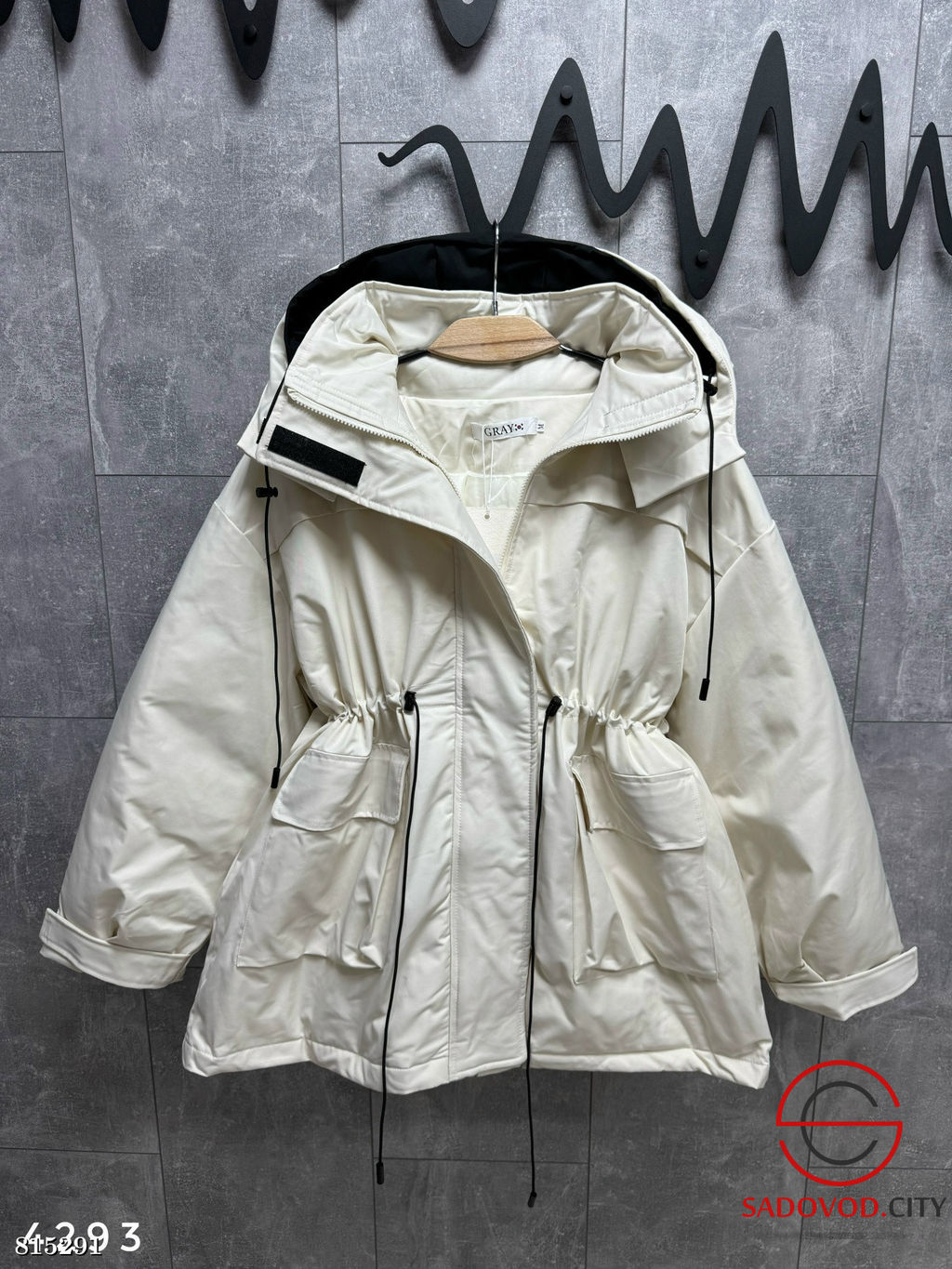 Теплая куртка-парка на кулиске