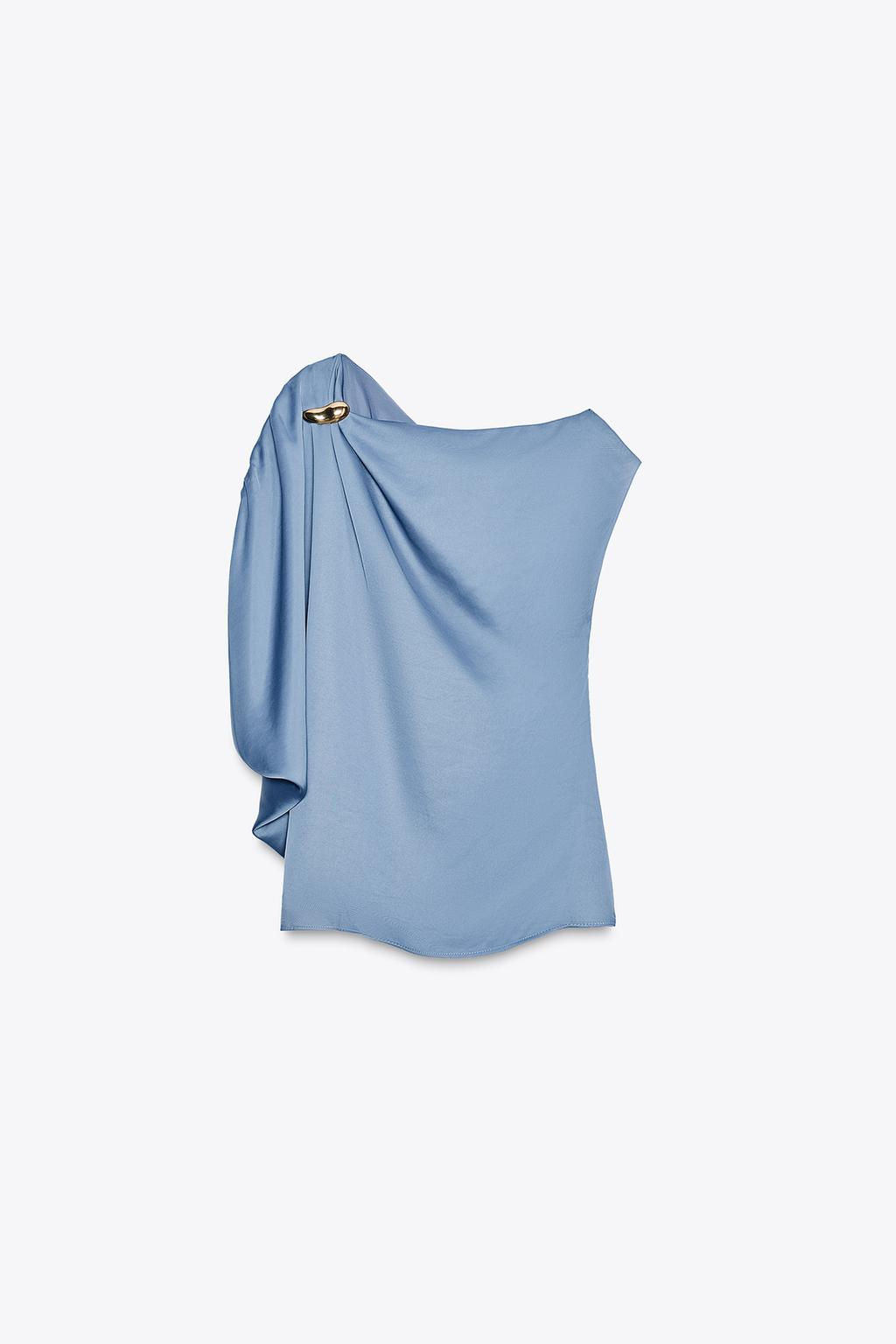 SATIN TOP WITH HARDWARE - Zara фото 6