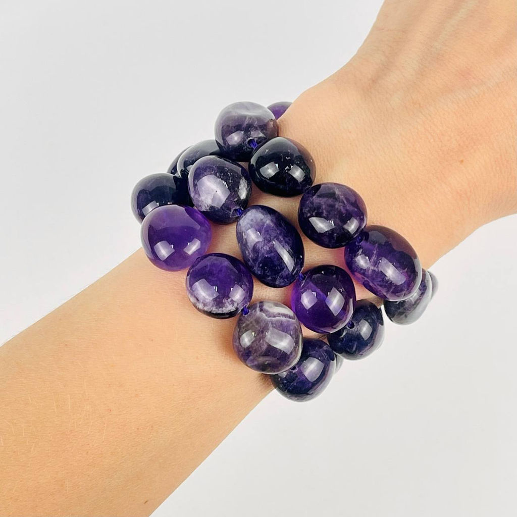 Бусины для украшений из Аметиста (галтовка) 39 см