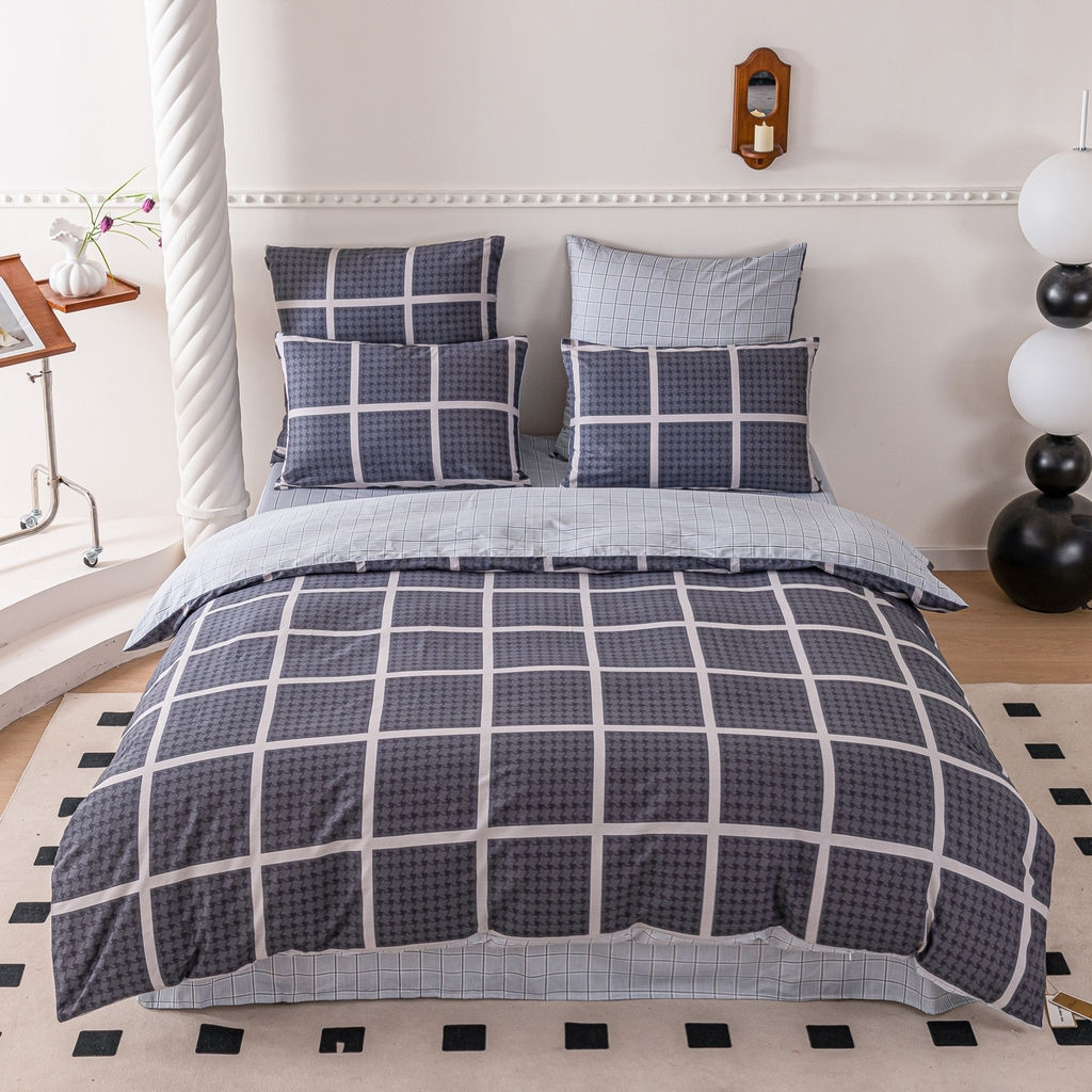 Комплект постельного белья Люкс Сатин 100% хлопок на резинке AR362 160*200*25 2 спальный 50-70 2 шт