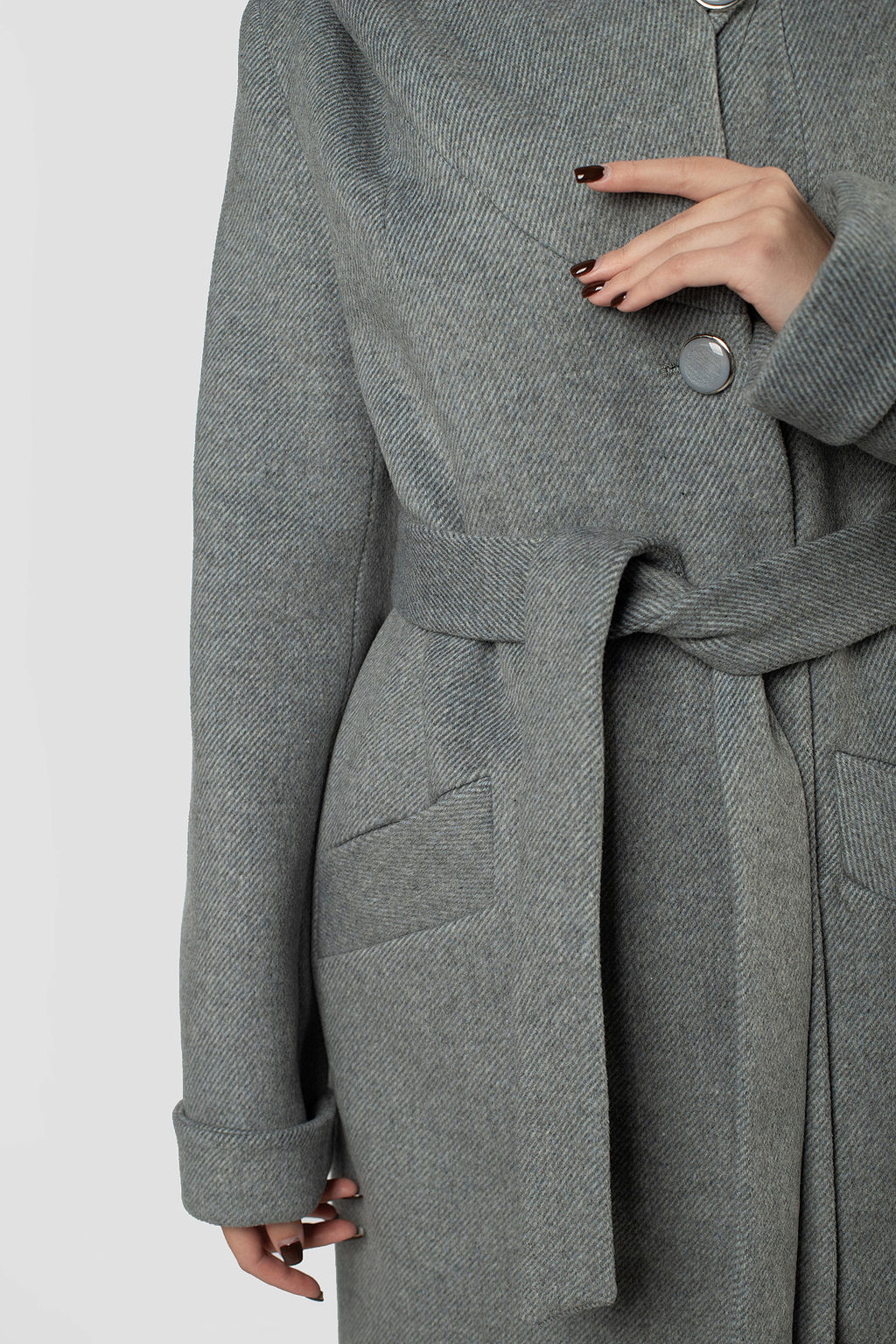 01-12061 Пальто женское демисезонное (пояс) - El podio фото 5