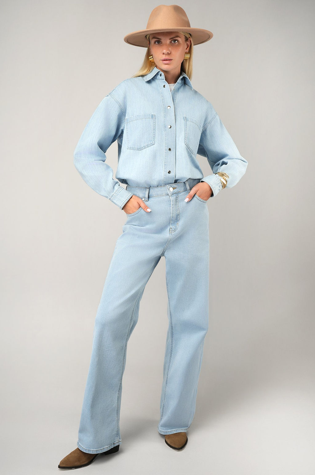 Женская джинсовая рубашка Happyfox  фото 22