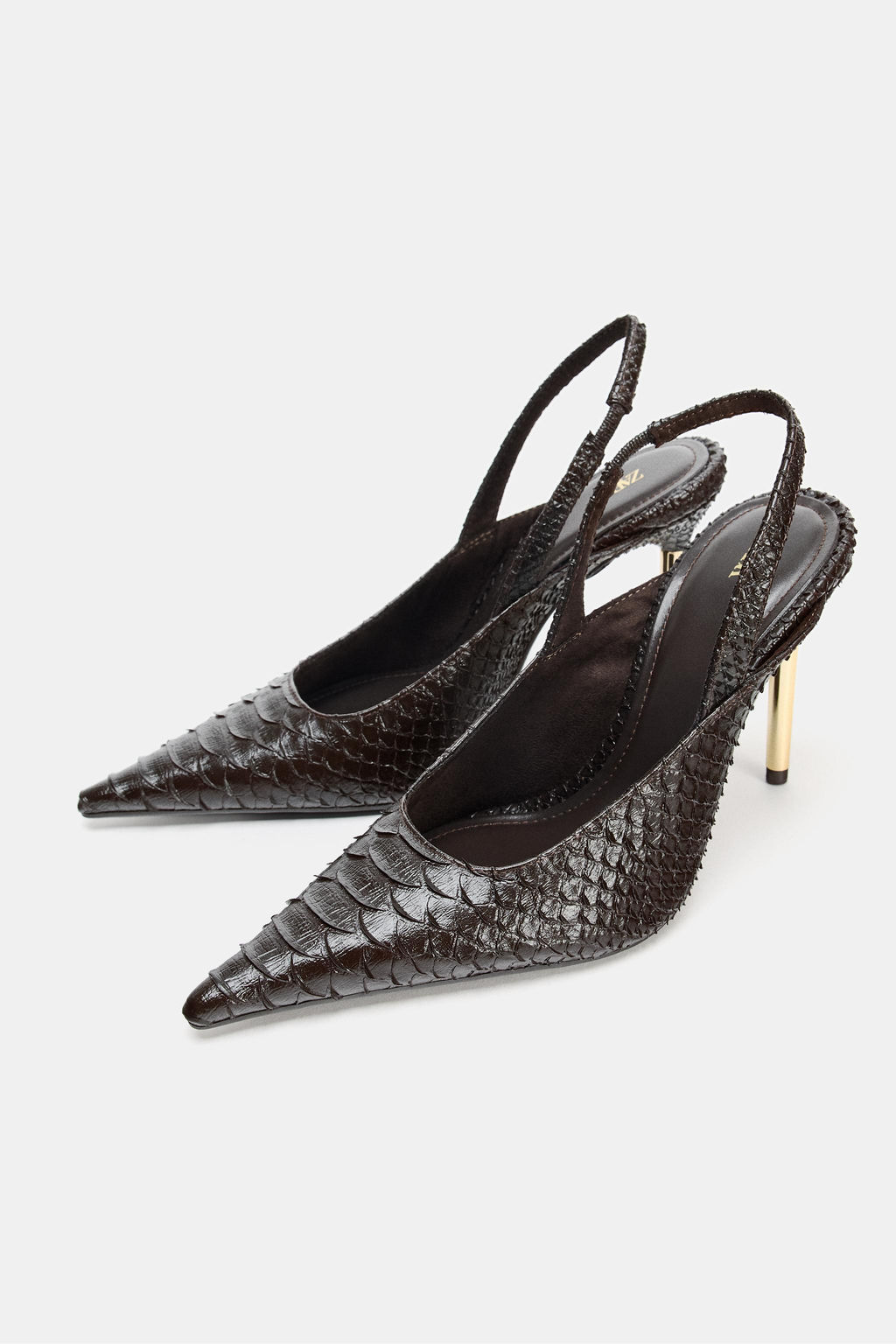EMBOSSED SLINGBACK SHOES - Zara фото 9