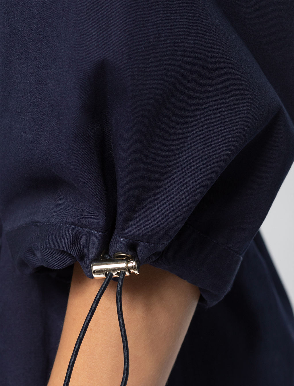 VILATTE / Платье на кулисе с регуляторами из хлопка с эластаном  фото 4