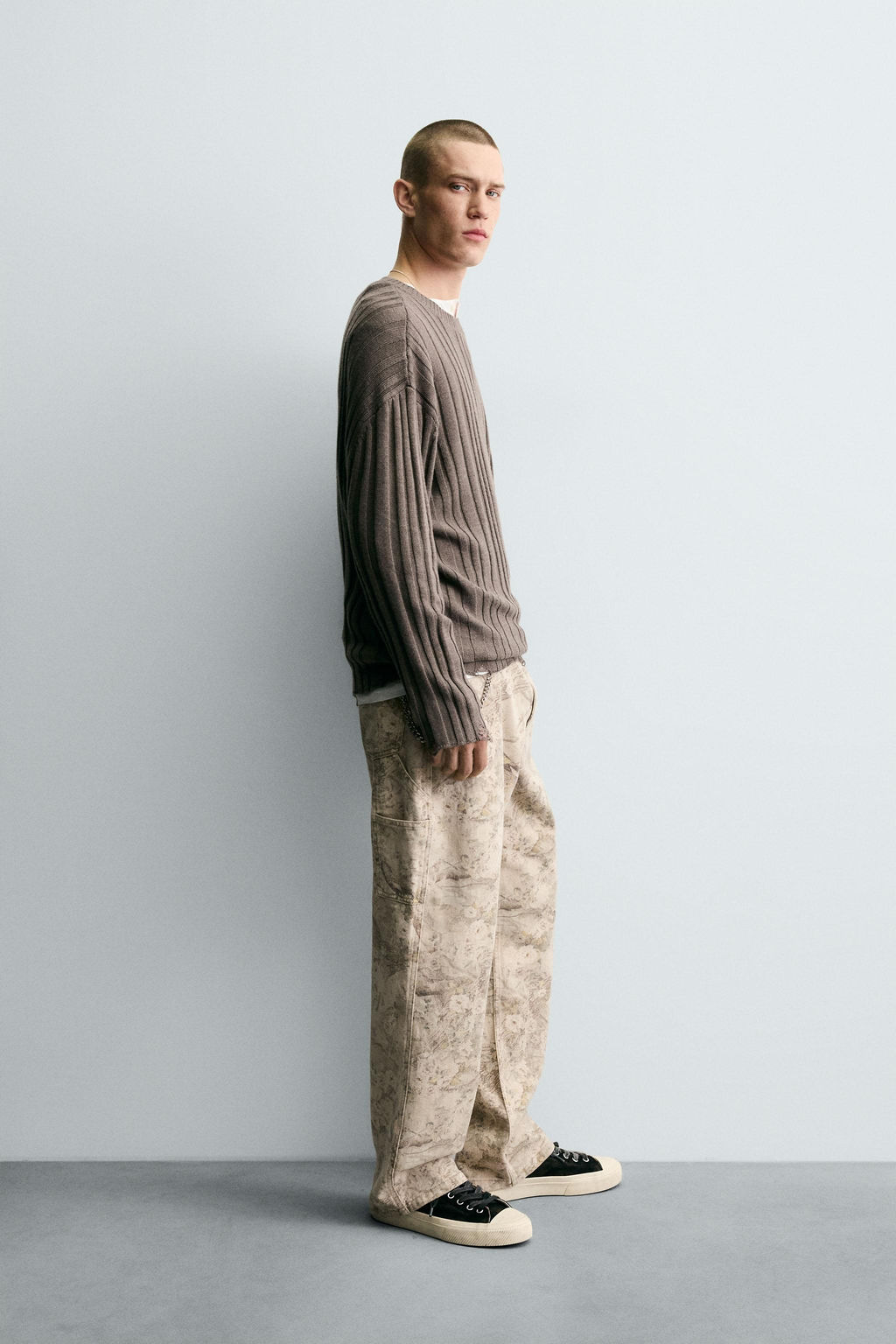 ABSTRACT PRINT CARPENTER TROUSERS - Zara фото 4